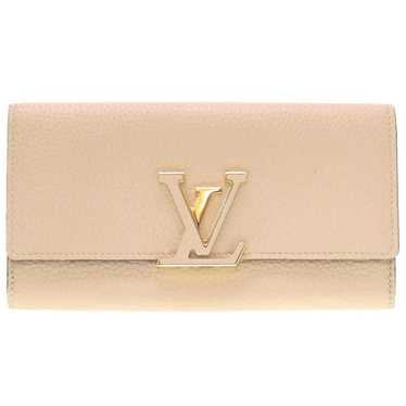 Louis Vuitton, Bags, Louis Vuitton Taurillon Capucines Compact Wallet  M6259 Beige