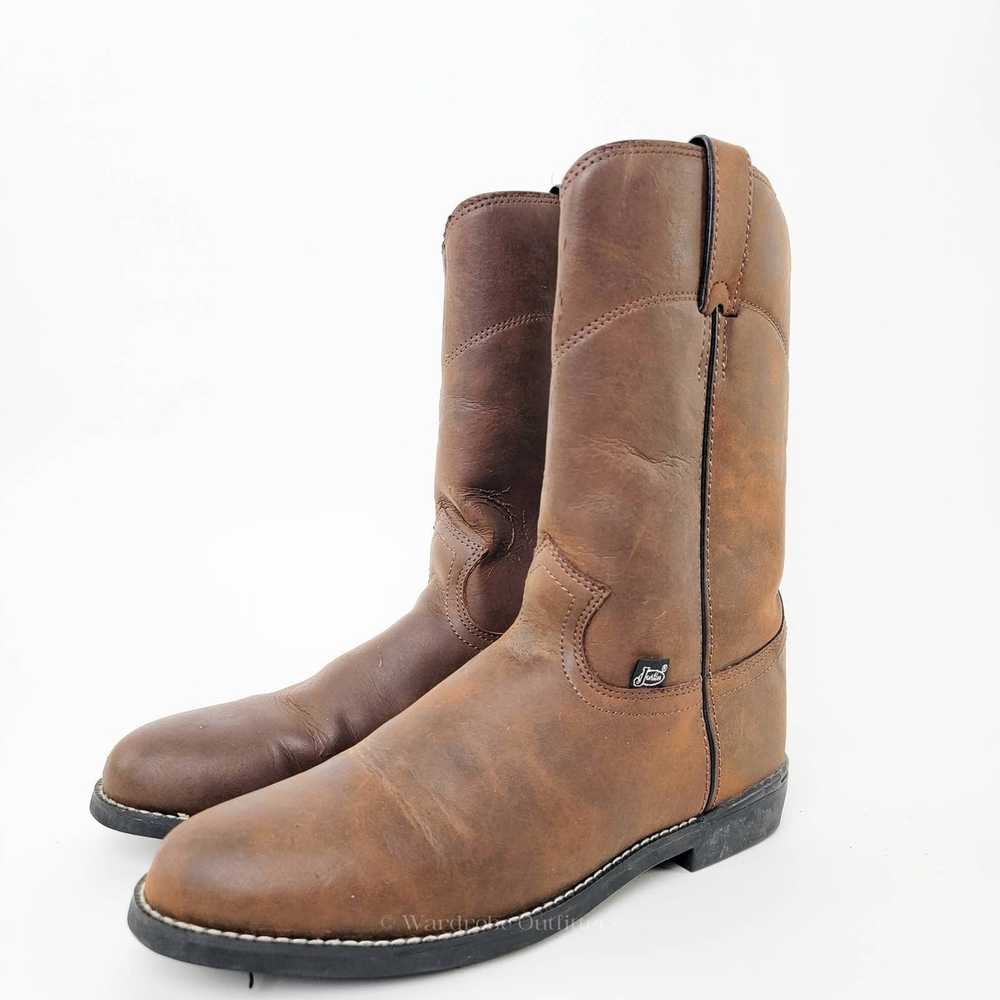 Justin Boots Justin Crazy Cow Basic Roper Cowboy … - image 5