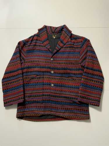 Vintage 90s Now Tribal Southwestern Shawl Collar C