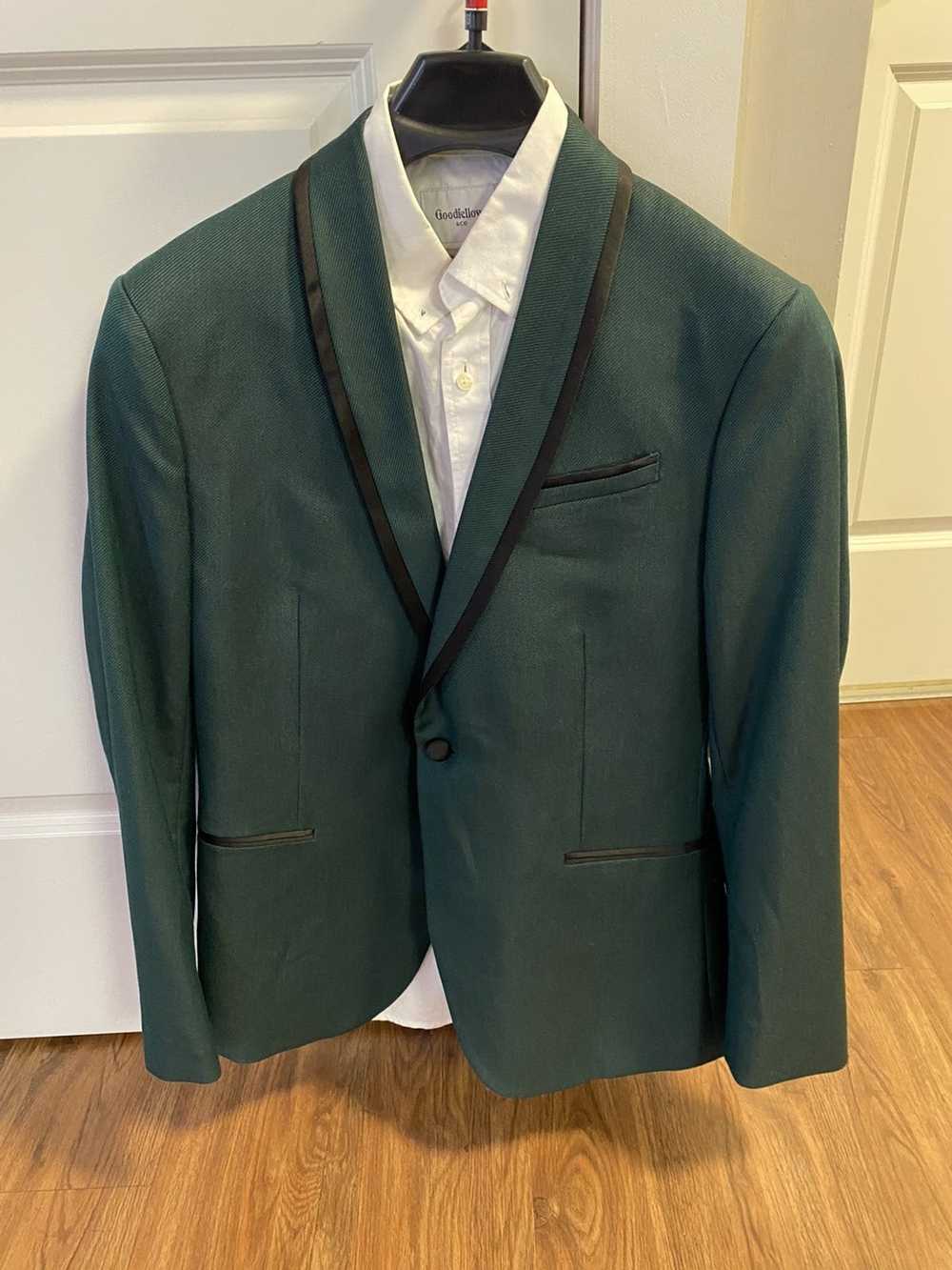 J. Ferrar × Luxury × Streetwear Emerald Suit Blaz… - image 1
