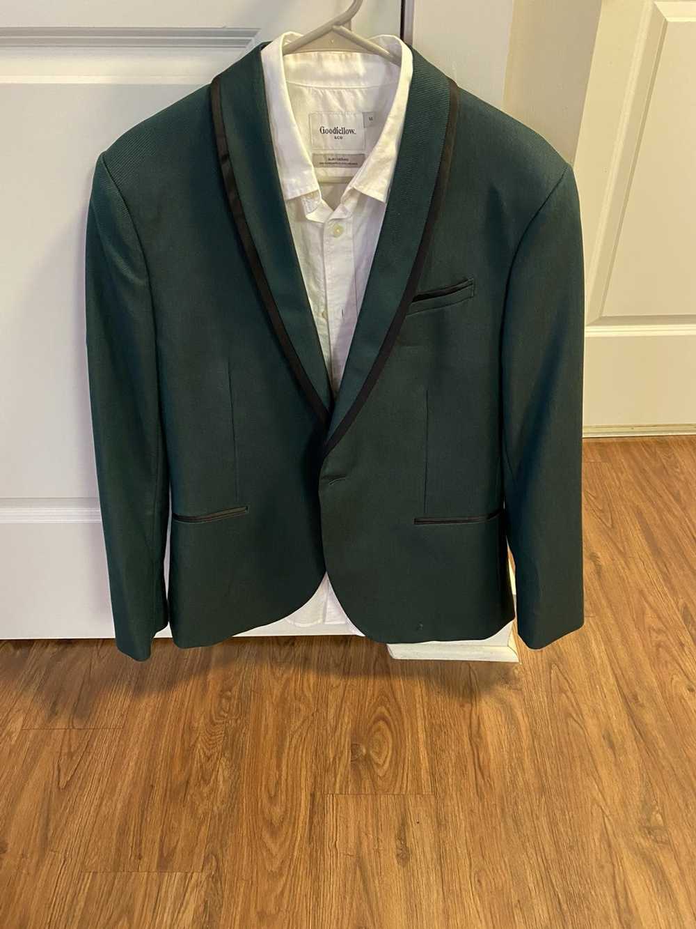 J. Ferrar × Luxury × Streetwear Emerald Suit Blaz… - image 2