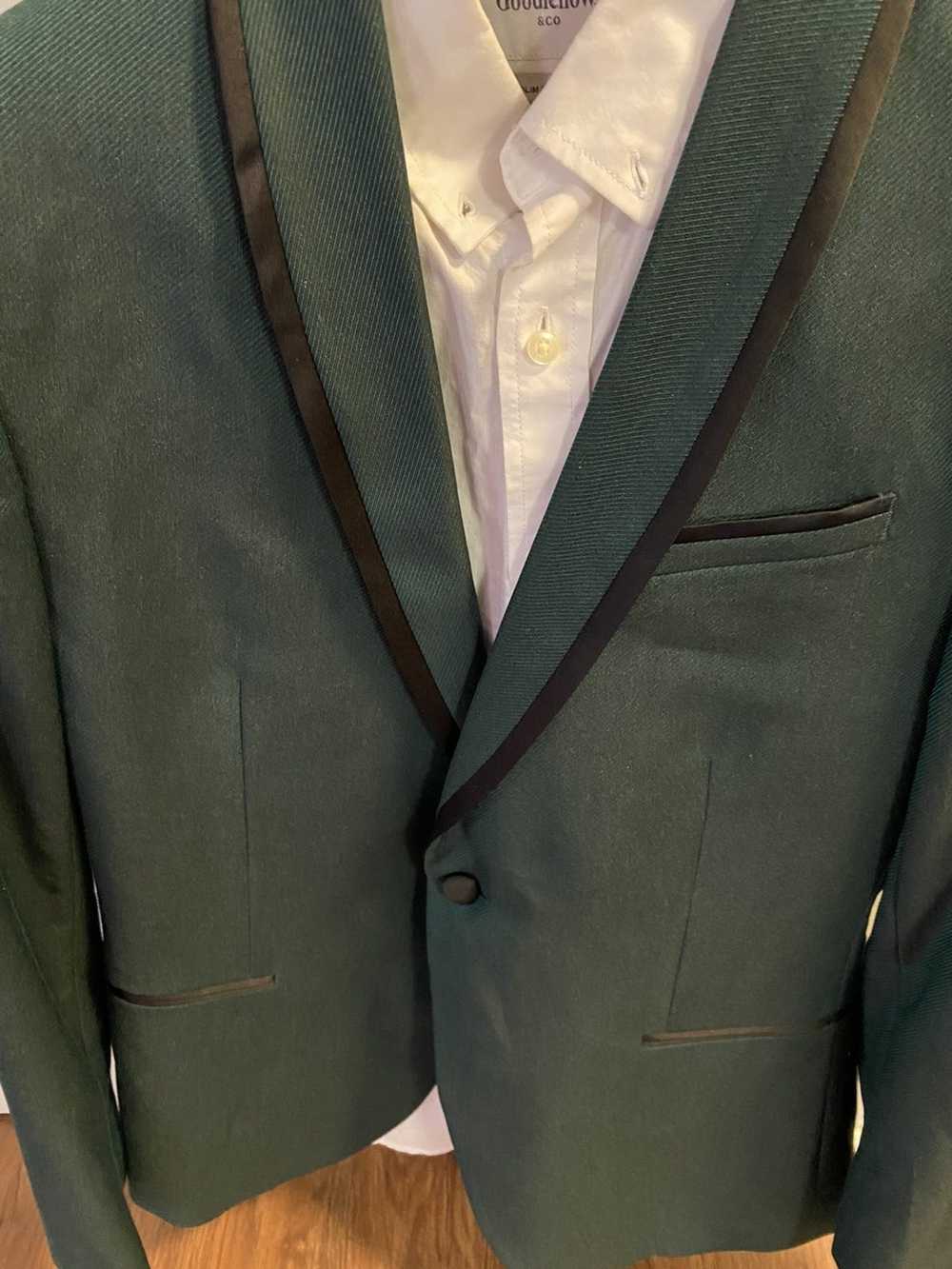 J. Ferrar × Luxury × Streetwear Emerald Suit Blaz… - image 4