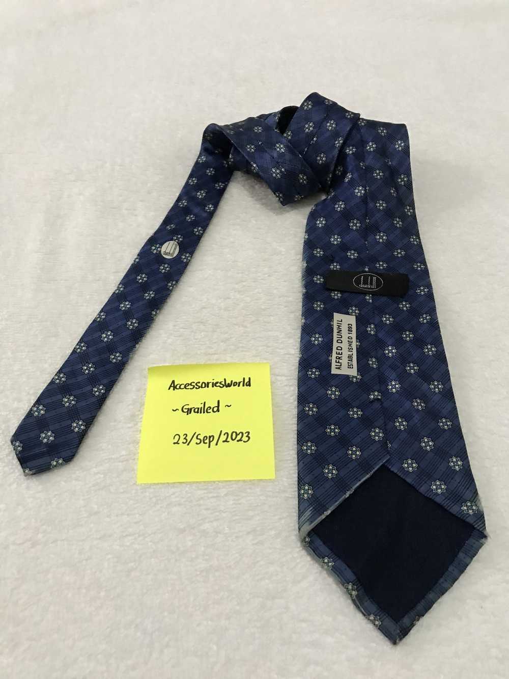 Alfred Dunhill × Designer Dunhill Silk Necktie bl… - image 2