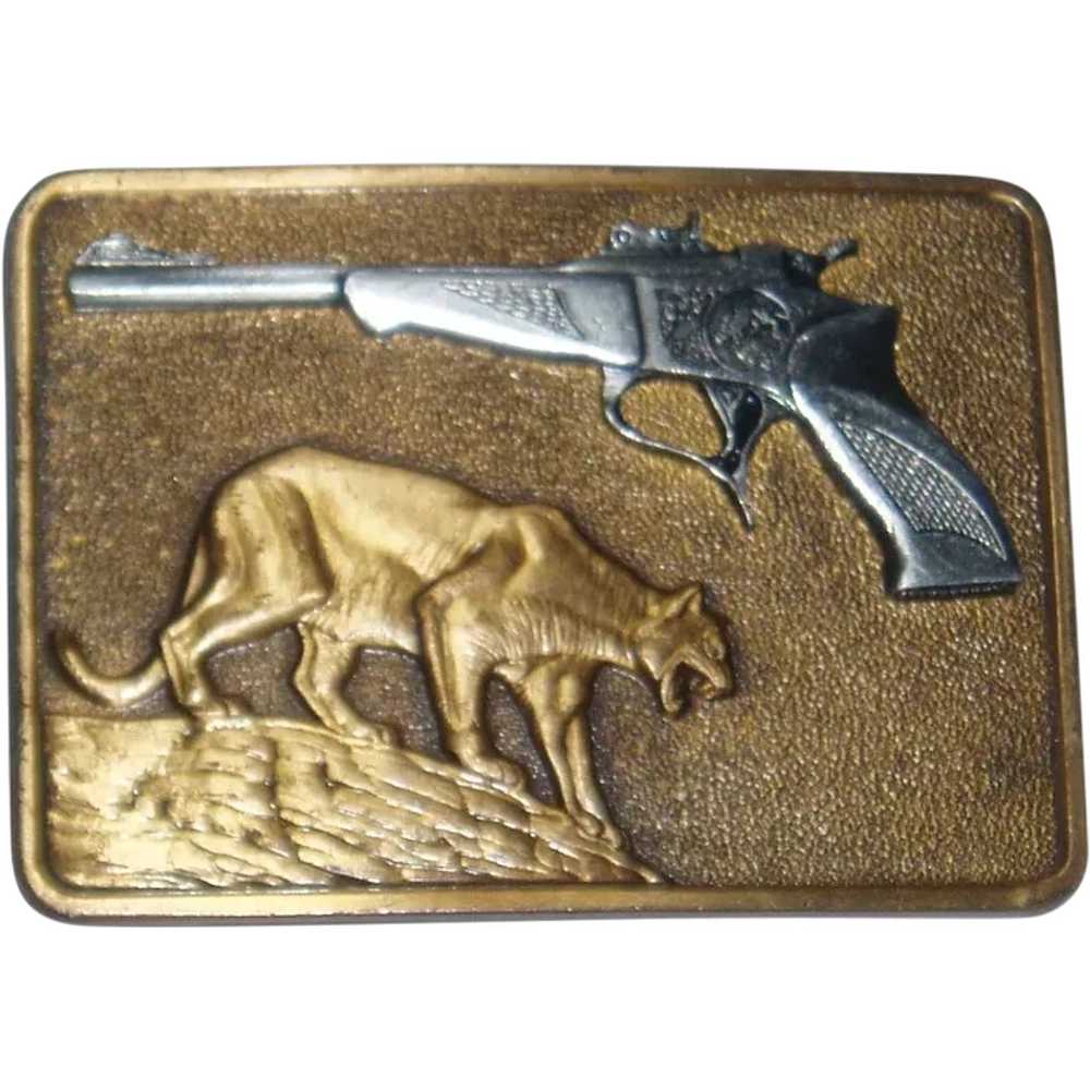 Belt Buckle Thompson Center Arms, Cougar and Pist… - image 1