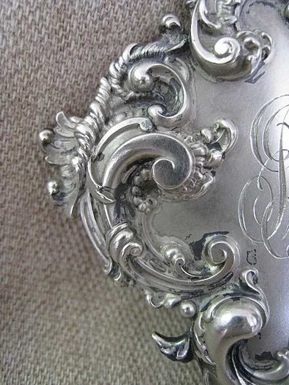 Exquisite Sterling Silver Ladies Broach Buckle w … - image 5