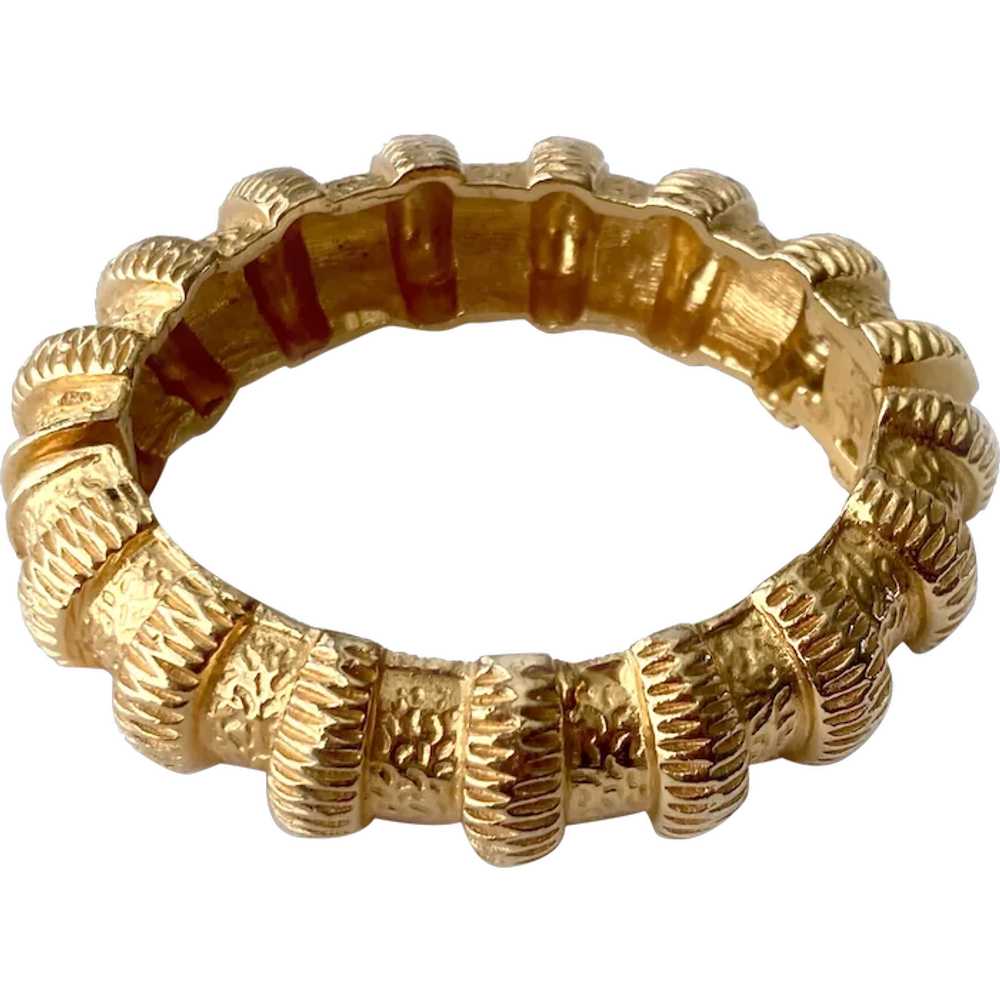 Golden Etruscan-Style Bangle Bracelet: Mimi di N … - image 1