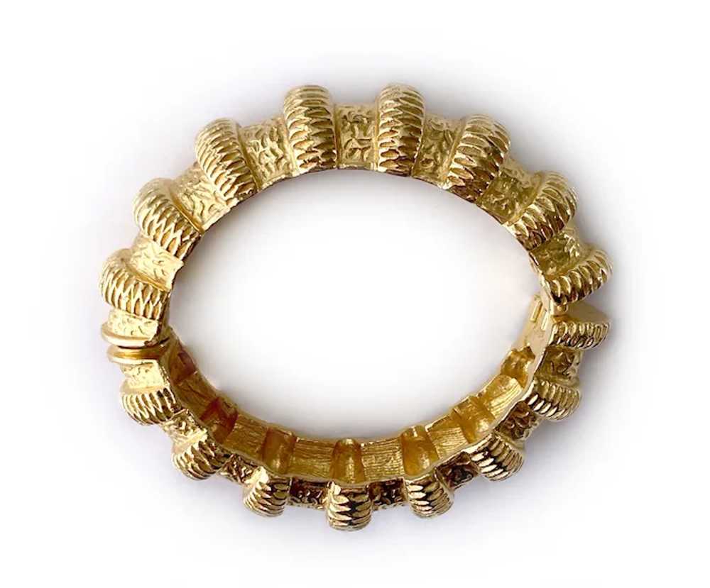 Golden Etruscan-Style Bangle Bracelet: Mimi di N … - image 6