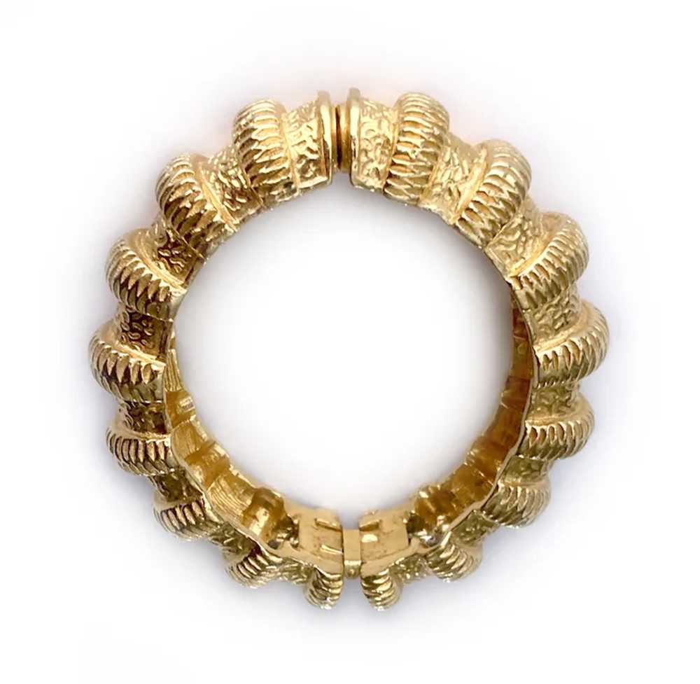 Golden Etruscan-Style Bangle Bracelet: Mimi di N … - image 7