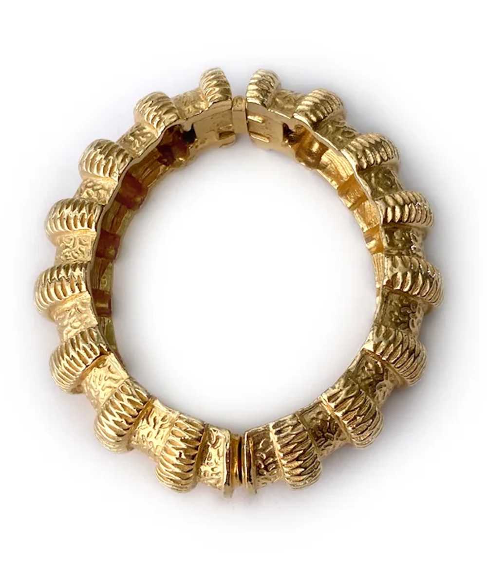 Golden Etruscan-Style Bangle Bracelet: Mimi di N … - image 8