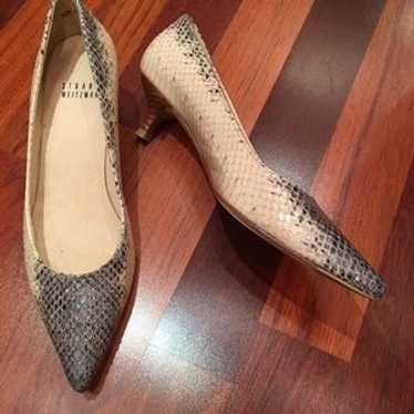 Stuart Weitzman Python Print Heel - image 1