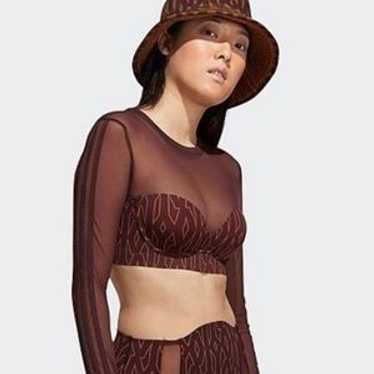 adidas - adidas Ivy Park モノグラム　スナップトップス adidas IVY PARK× adidas モノグラムクロップ丈 トップス - メルカリ