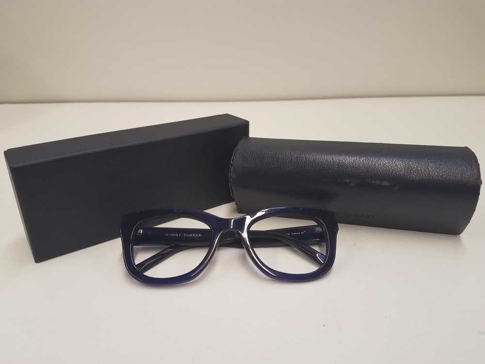 Warby Parker Gemma Blue Oversized Eyeglasses Rx - image 1
