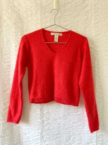 cherry red mohair pullover