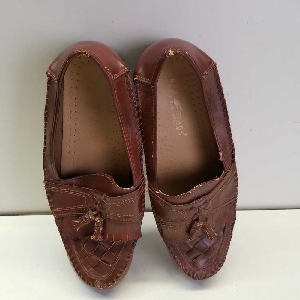 Deer Stags Leather Upper Loafers US 13 Brown - image 6