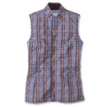 Orvis Sunderland Blue Plaid Full-Zip Vest Size Xs - image 1