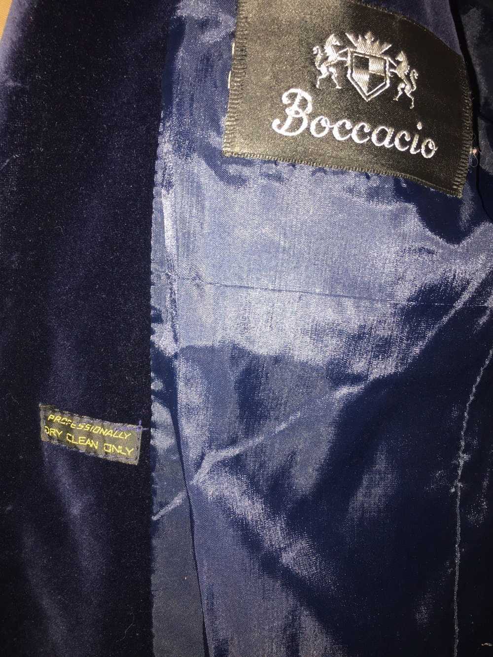 Designer Men’s Navy Blue Boccacio x Velvet Blazer - image 3
