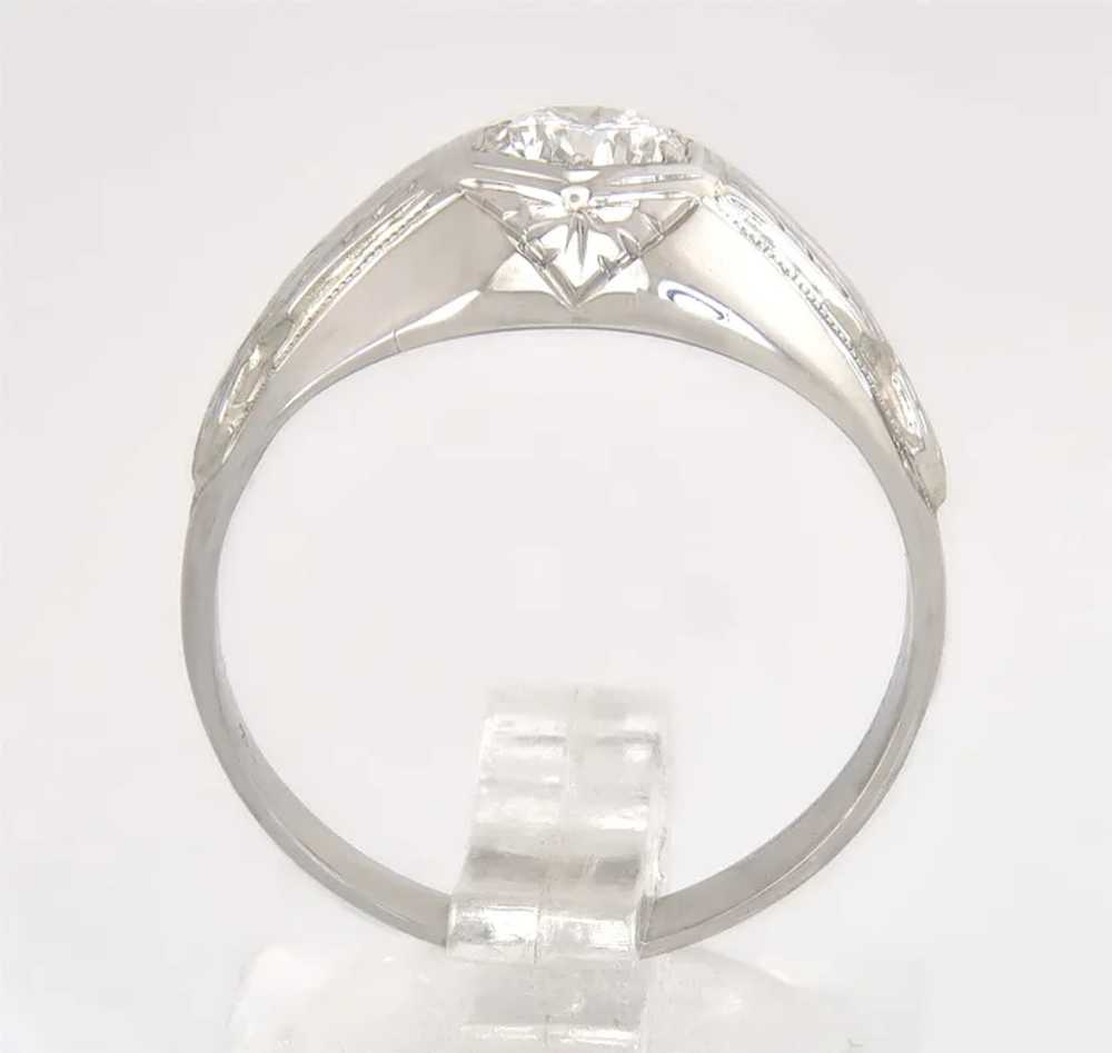 Antique Certified GIA .49ct VS1 Genuine Diamond 1… - image 4