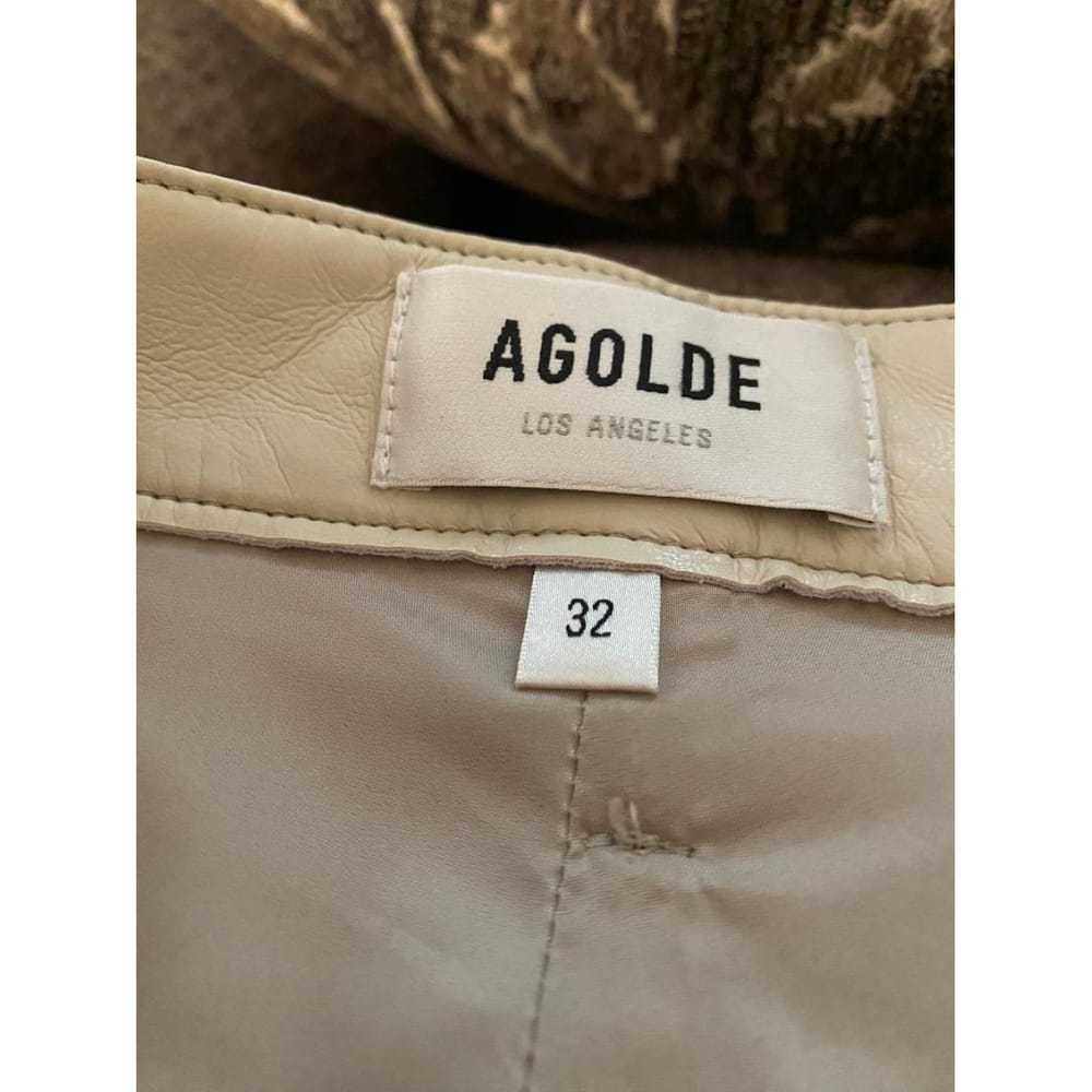 Agolde Leather straight pants - image 4