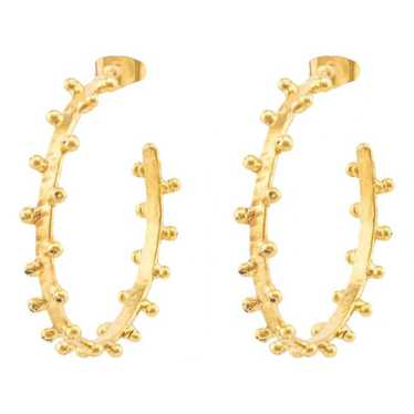 Sylvia Toledano Extra Large Creole Hoop Earrings (22k Gold Plated)