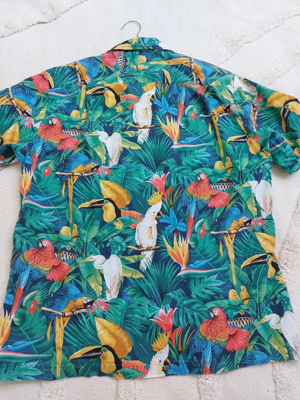 Hawaiian Shirt Vintage Hawaiian Shirt RJC, parrot… - image 2