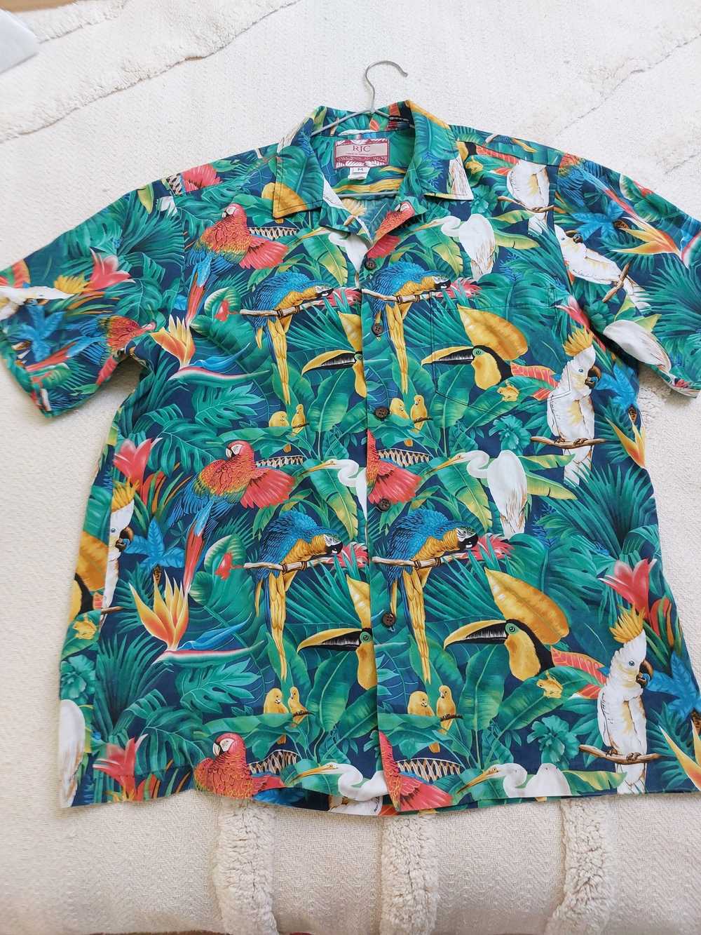 Hawaiian Shirt Vintage Hawaiian Shirt RJC, parrot… - image 6