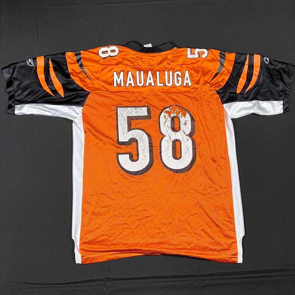 CINCINNATI BENGALS NFL SHIRT JERSEY REEBOK sz 56 MEN #58 RAY MAUALUGA