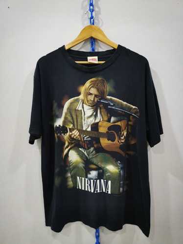 Band Tees × Kurt Cobain × Nirvana VTG NIRVANA UNP… - image 1