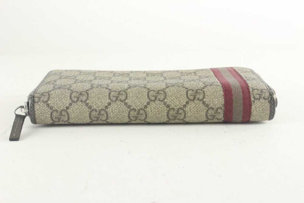 Gucci GUCCI Rare Supreme Canvas Zippy with Web St… - image 10