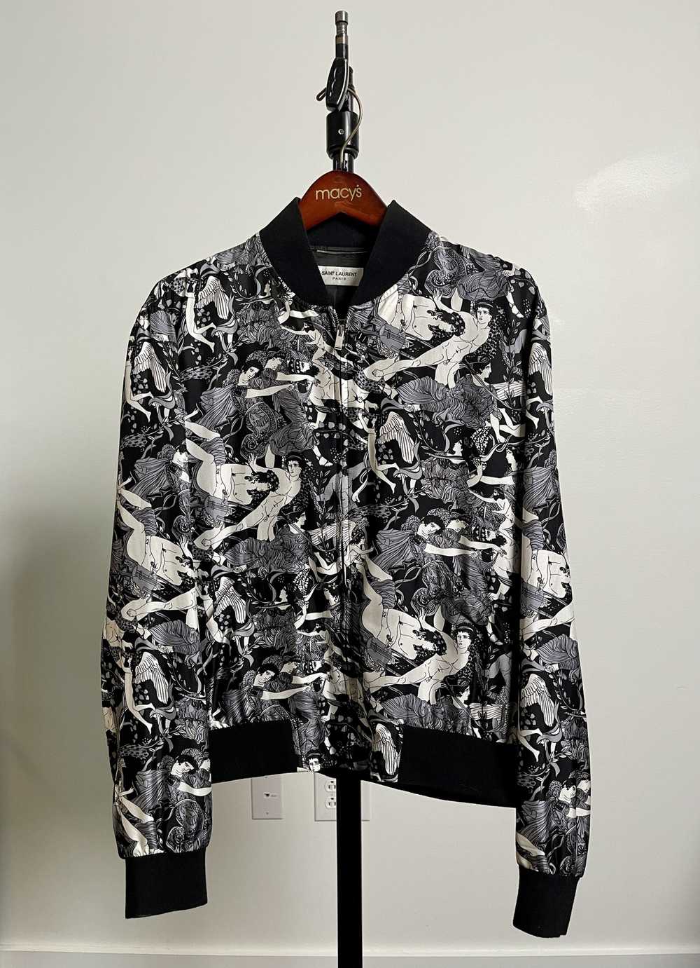 Saint Laurent Paris Antique Greek Print Bomber Ja… - image 6