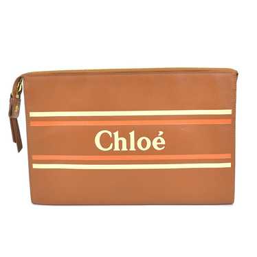 Chloe Chloé Chloe Clutch Bag Leather Brown Ladies - image 1