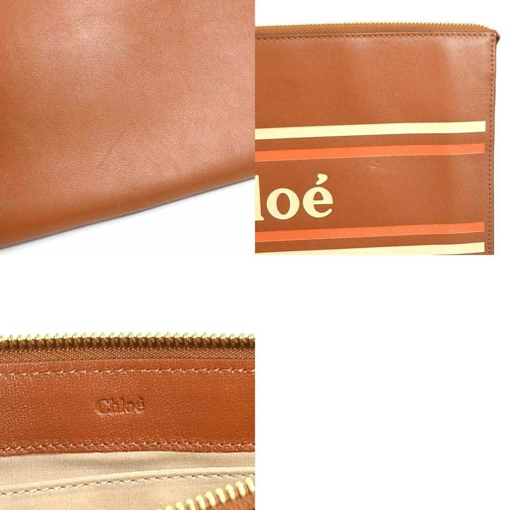 Chloe Chloé Chloe Clutch Bag Leather Brown Ladies - image 5