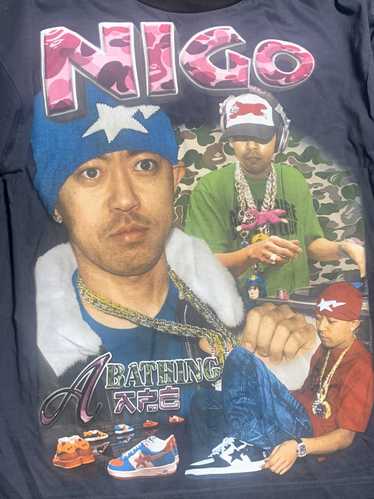 Nigo Bape Shirt Rap Tee Sz L Deadstock I Know Nigo