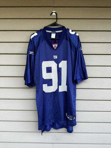 91 JUSTIN TUCK New York Giants NFL DE Blue Throwback Jersey