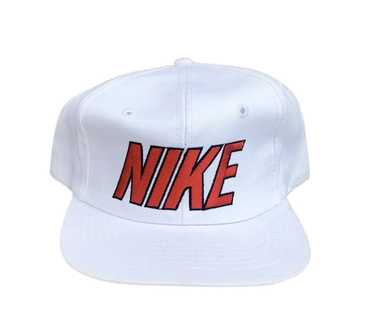 Nike Vintage Nike Spell Out White / Red Snapback - image 1