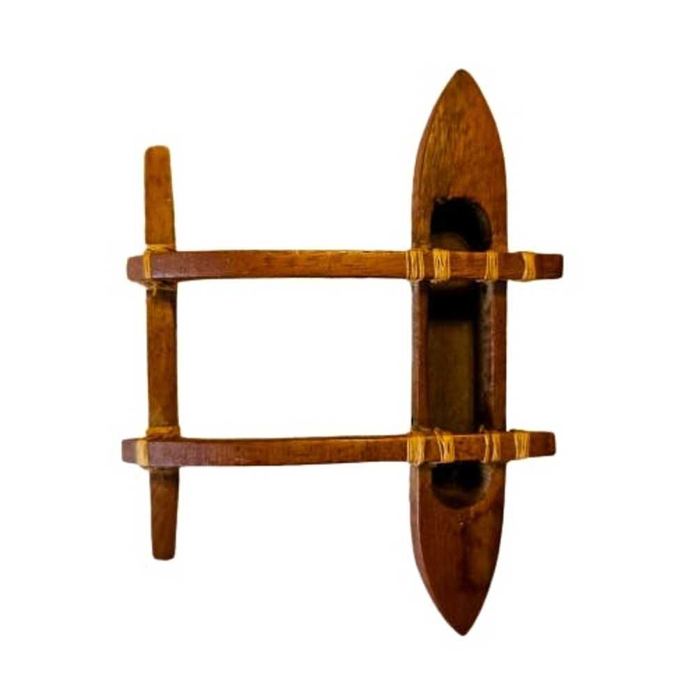 Handmade Vintage Wood Handmade Canoe with Outrigg… - image 5