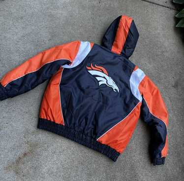 Denver Broncos NFL Jacket Size XL G-III Sports Faux Leather Orange Black  Navy