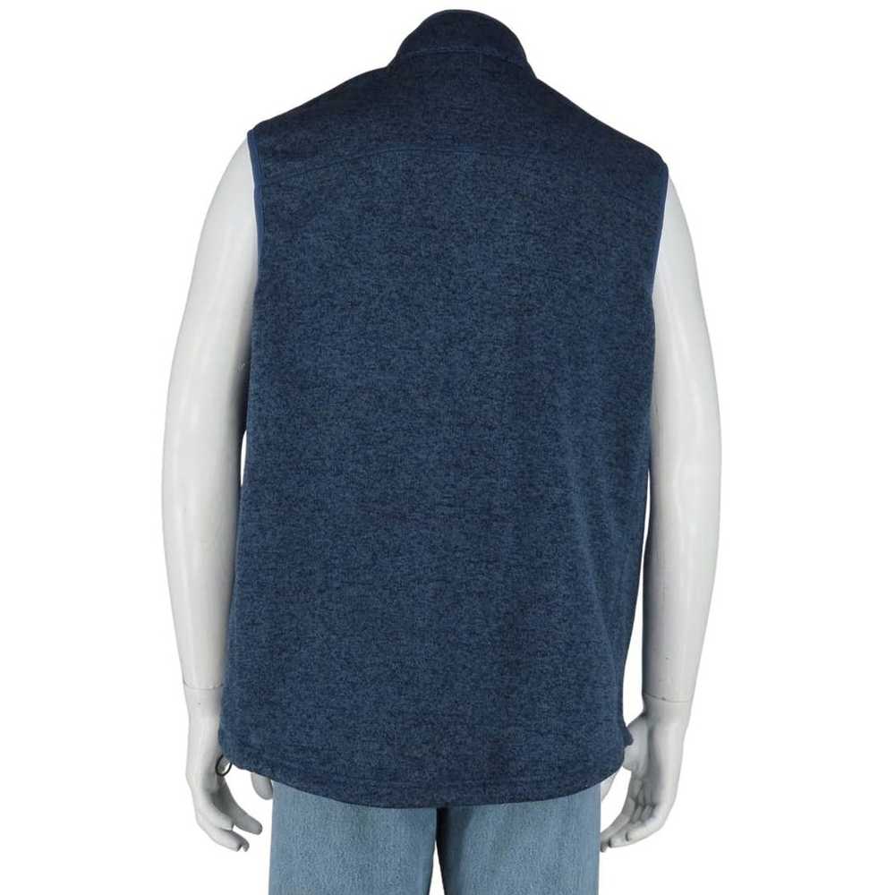 Orvis Orvis Full Zip Heather Blue Sweater Vest XXL - image 3