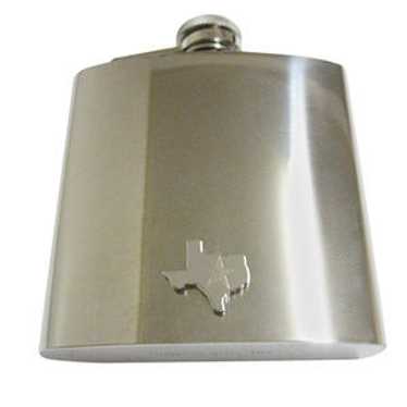 Texas State Map Shape And Flag Design 6oz Flask - image 1