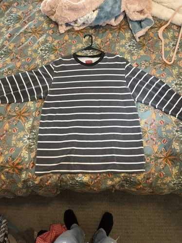 Supreme striped pique clearance crewneck