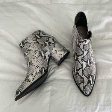 Seychelles Chaparrel Python Snake Skin Booties - image 1