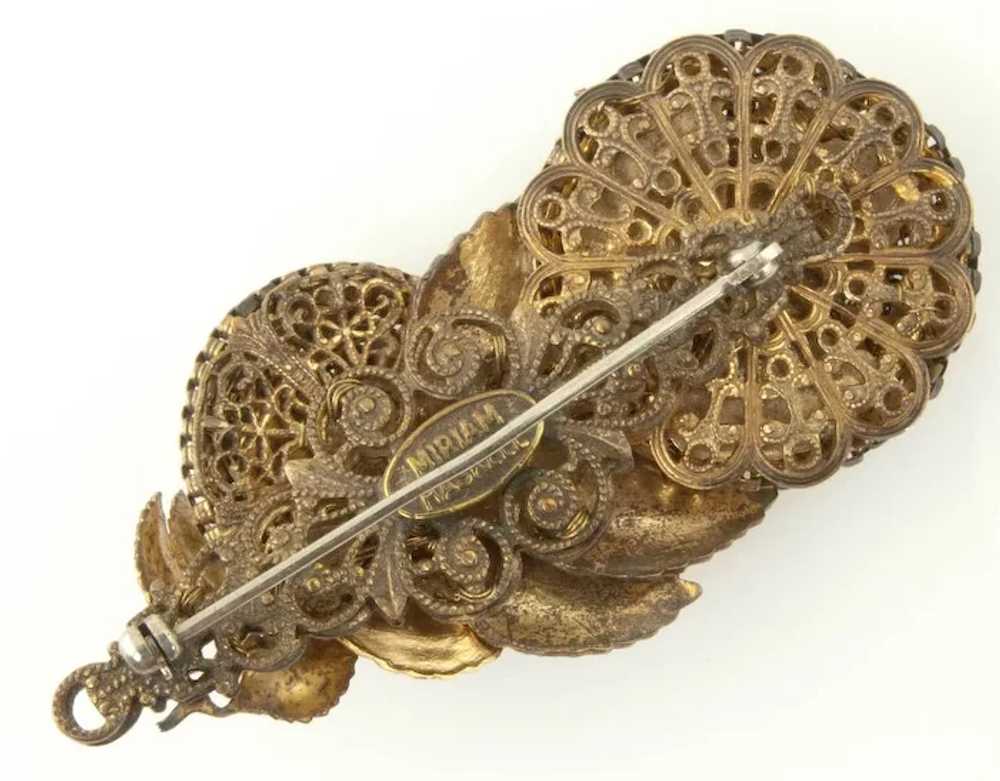 1955 Miriam Haskell Brooch Sublime Detail - image 8