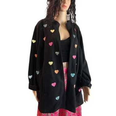 Quacker Factory Heart Design Sequin & Embroidered… - image 1