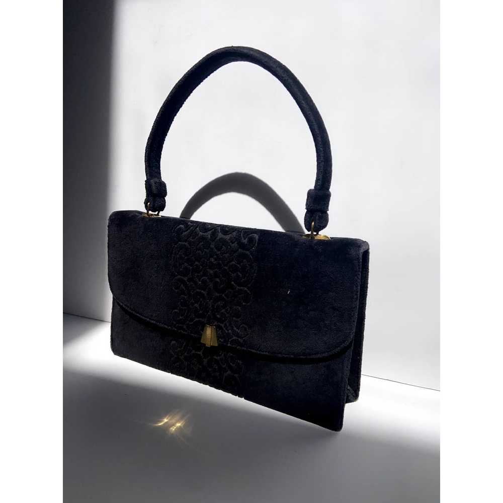 Crown LEWIS, Vintage Velvet Flap Evening Bag, Sma… - image 5