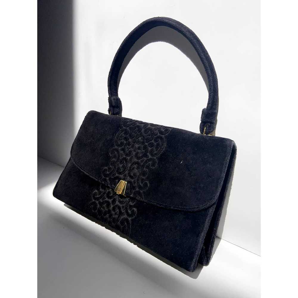 Crown LEWIS, Vintage Velvet Flap Evening Bag, Sma… - image 6