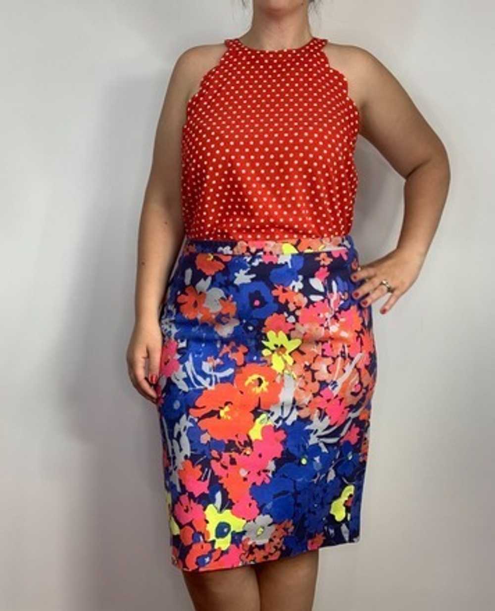 NWT Bright Floral Loft Skirt - image 1