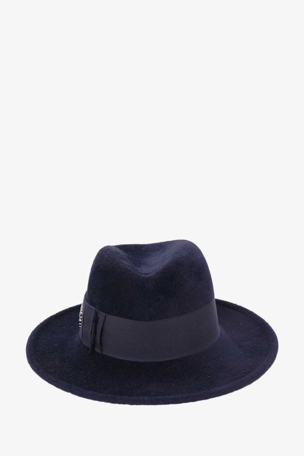 Philip Treacy Navy Wool Felt Bucket Hat - image 3