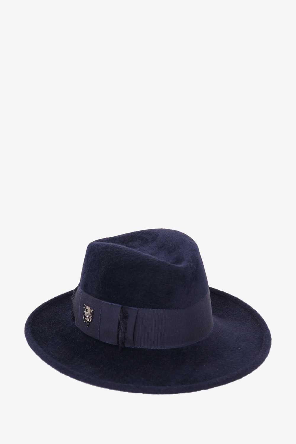 Philip Treacy Navy Wool Felt Bucket Hat - image 4