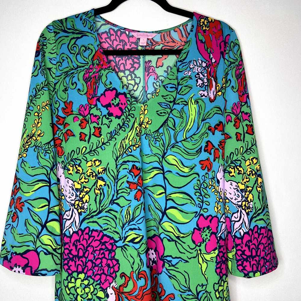 Lilly Pulitzer Jade Dress Shake Your Tail Feather… - image 2