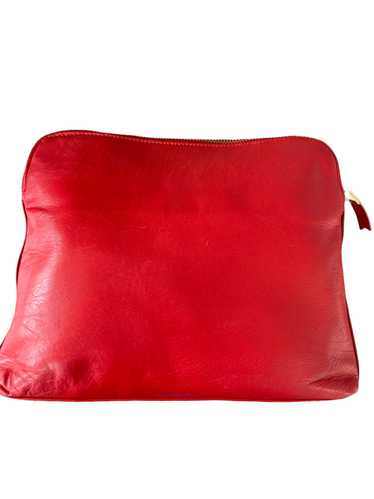 India Hicks Red Insider Leather Clutch Bag