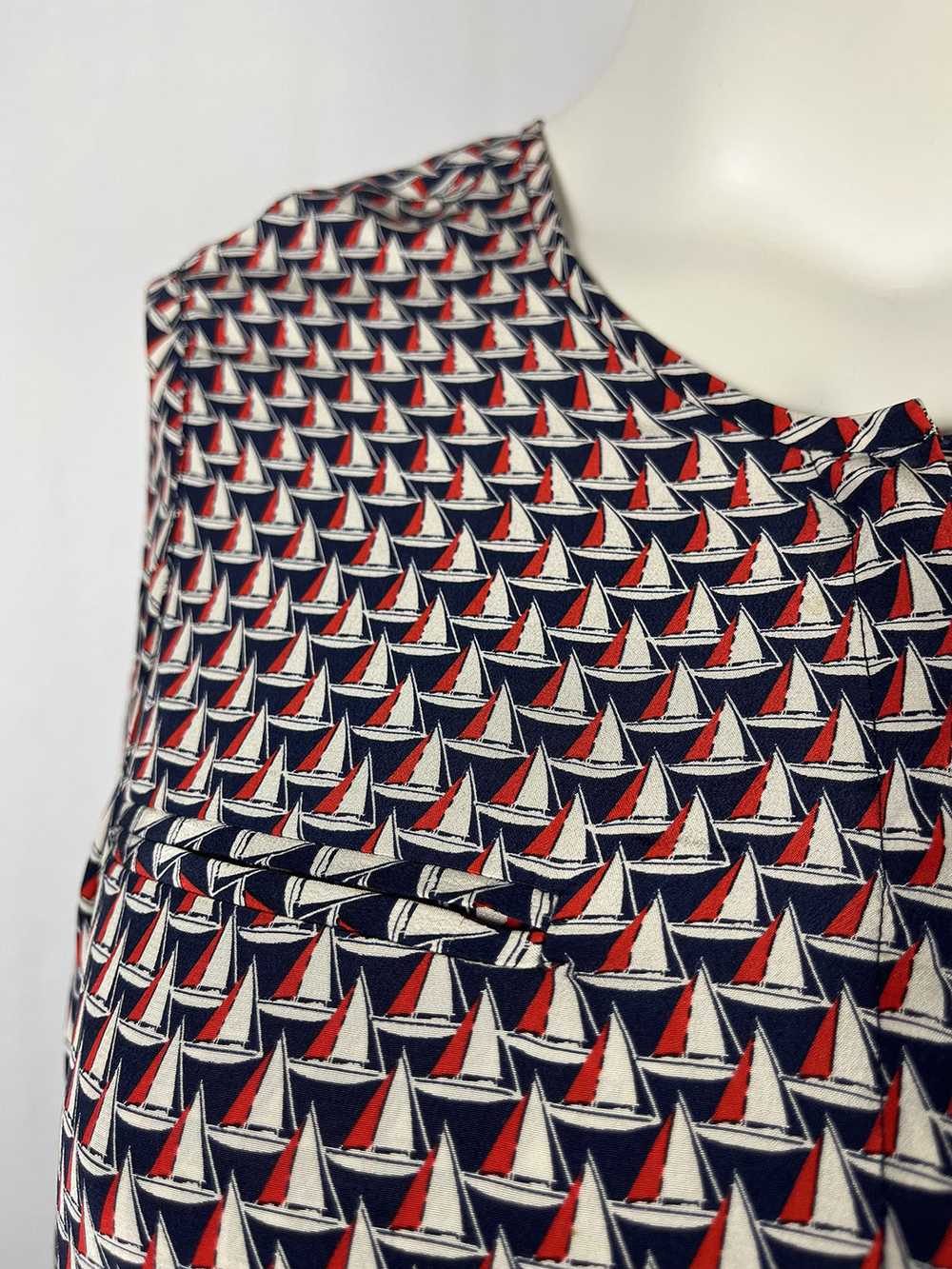 Joie Size L (14) Red, White & Blue Sailboats Shirt - image 2